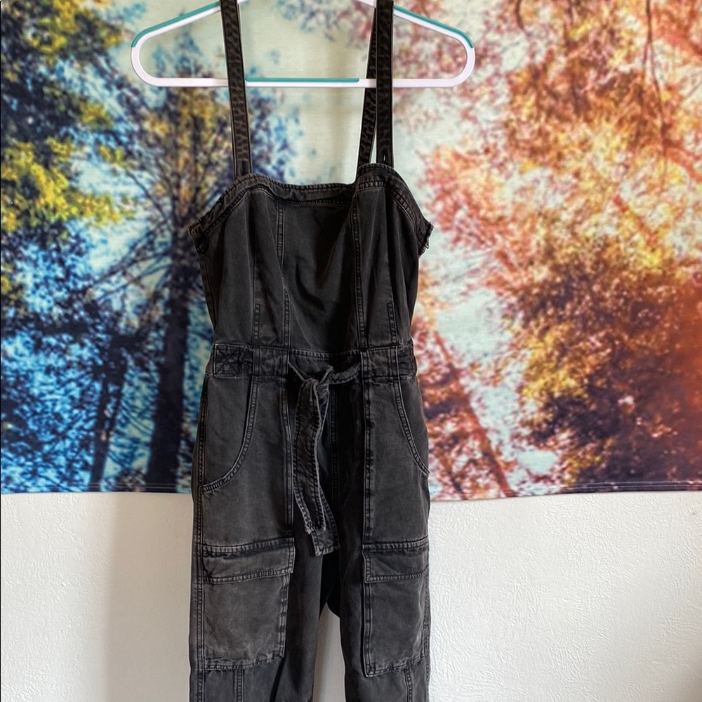 Free People Black and Gray Jumpsuit with Contemporary Fit